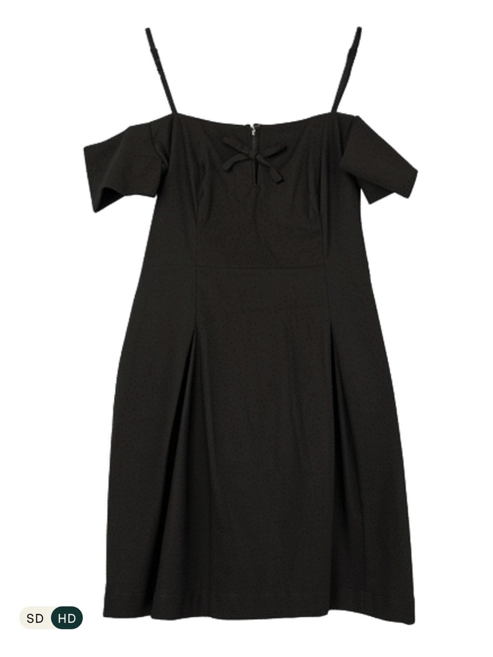 Maeve Anthropologie Black One-Shoulder A-Line Dress with Straps